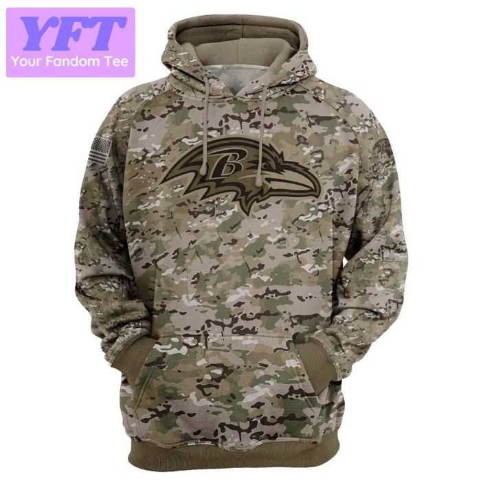 Army Graphic Baltimore Ravens 3d Hoodie