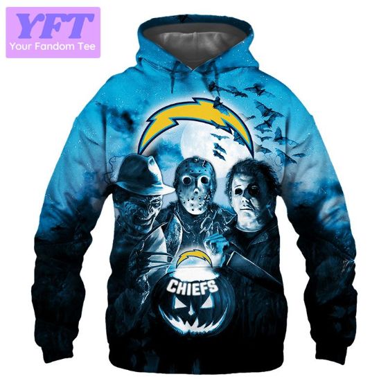 18% OFF Los Angeles Chargers Hoodies 3D Halloween Horror Night Sweatshirt  Pull – 4 Fan Shop