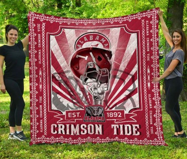 1892 Ncaa Alabama Crimson Tide Collected  Quilt Blanket