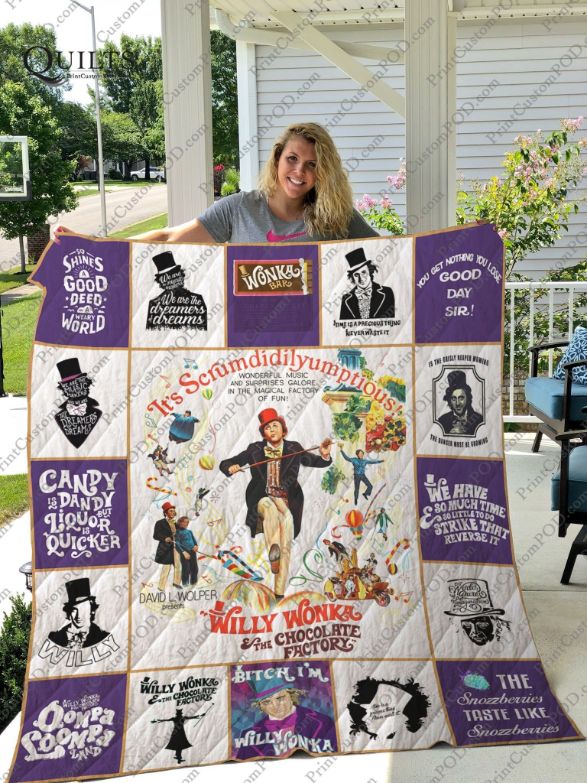 Willy Wonka And The Chocolate Factory For Fan Collection Collected Quilt Blanket