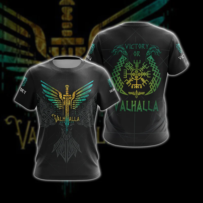 Assassin's Creed Victory or Valhalla Unisex 3D T-shirt