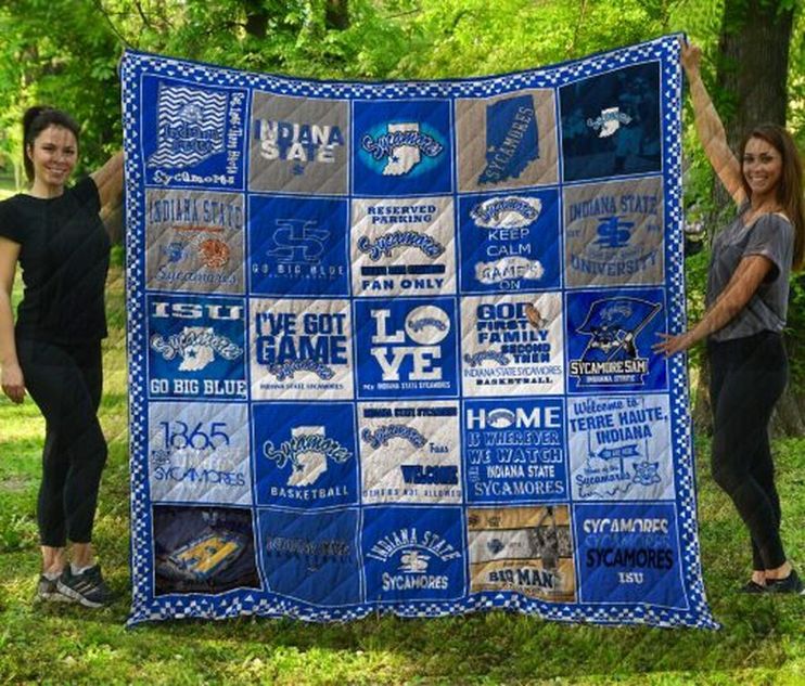 1865 Ncaa Indiana State Sycamores Collection Loved Quilt Blanket