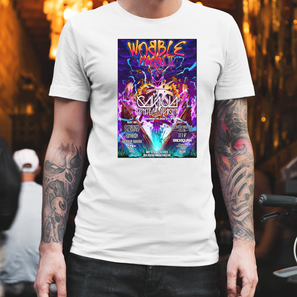Wobble may 6 and 7 2023 red rocks morrison Colorado poster shirt