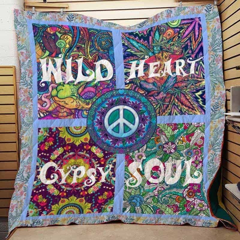 Wild Heart Gypsy Soul Hippie Quilt Blanket