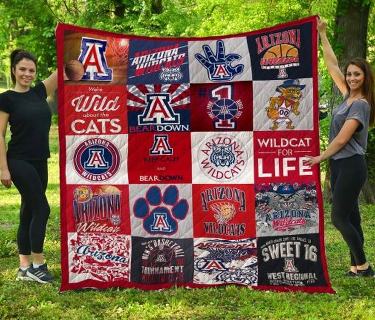 Wildcat For Life Ncaa Arizona Wildcats Combined Collected Quilt Blanket