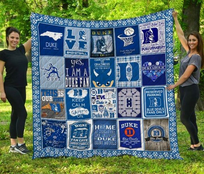 Yes I Am A Duke Fan Ncaa Depaul Blue Demons Collection Collected Green Quilt Blanket