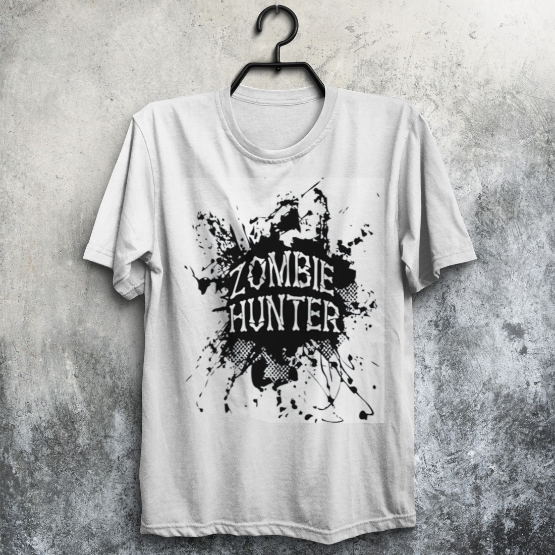 Zombie Hunter Black Grunge shirt