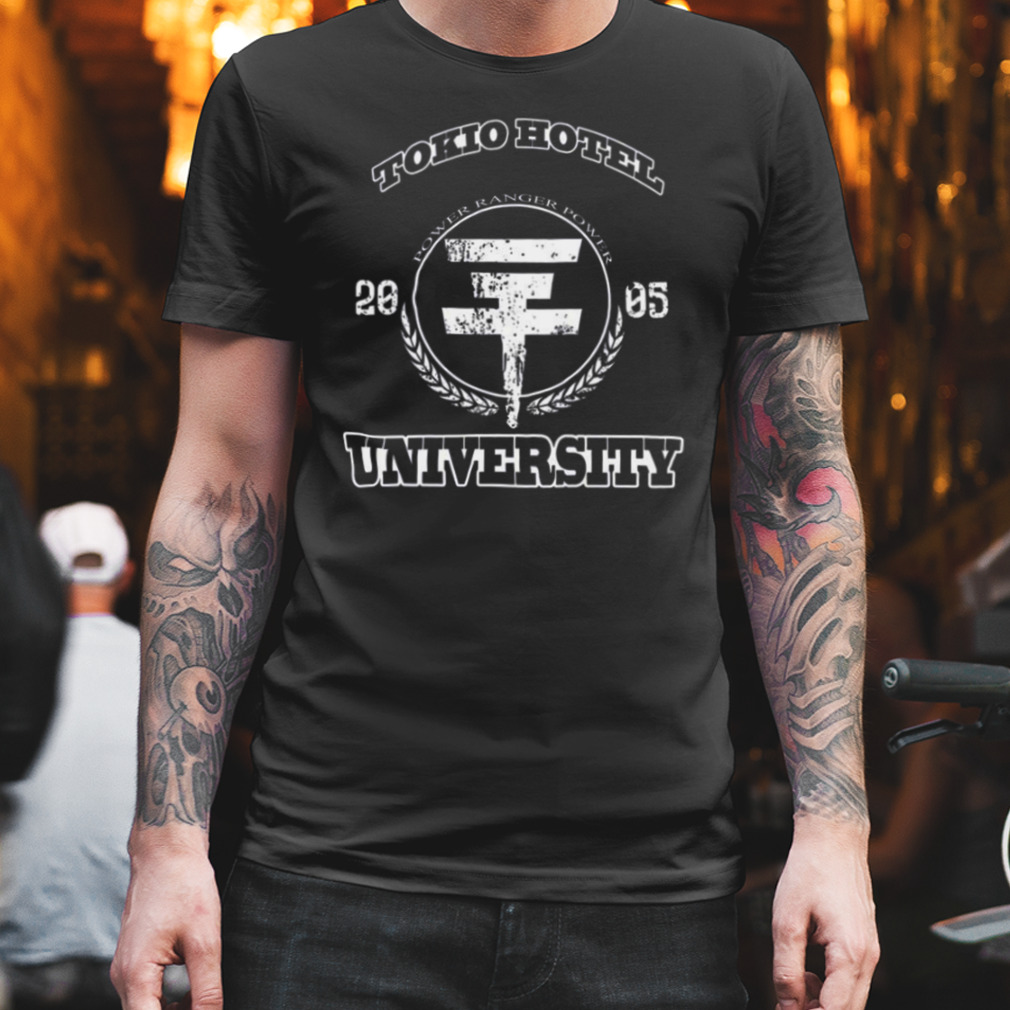 Tokio Hotel University White Text shirt