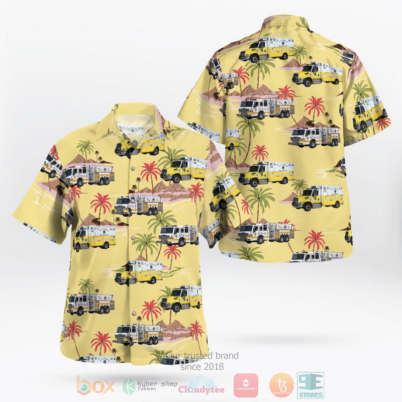 Annapolis Anne Arundel County Maryland Annapolis Neck Fire Station 8 Hawaiian Shirt 2