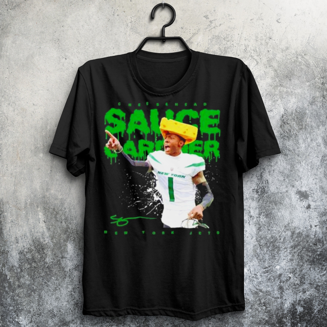 sauce Gardner New York Jets cheesehead t-shirt - Yesweli