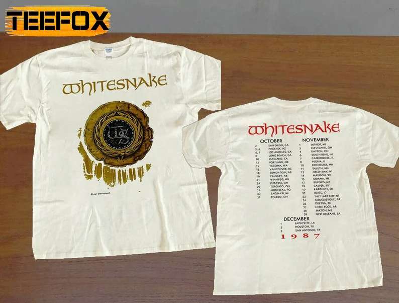 Whitesnake Tour Concert 1987 Unisex T-Shirt