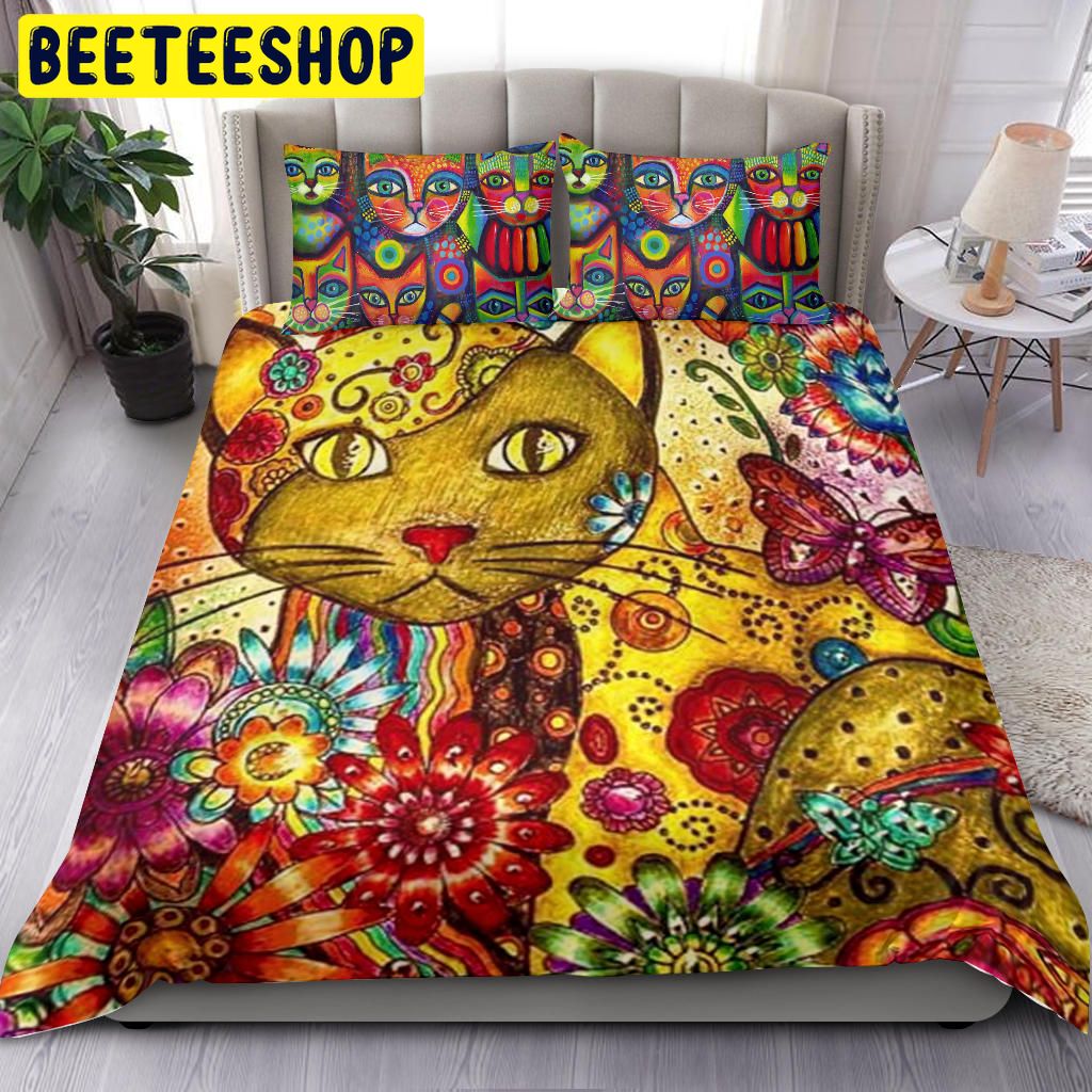 Art Design Cat Bedding Set