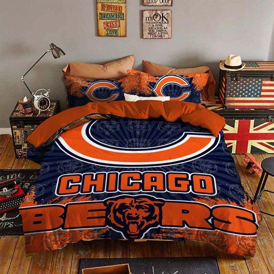 Big Logo Chicago Bears Football Bedding Sets