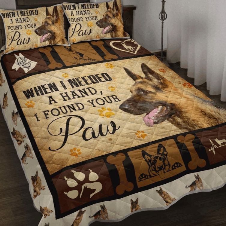 When I Needed A Hand German Shepherd Cotton Bedding Sets