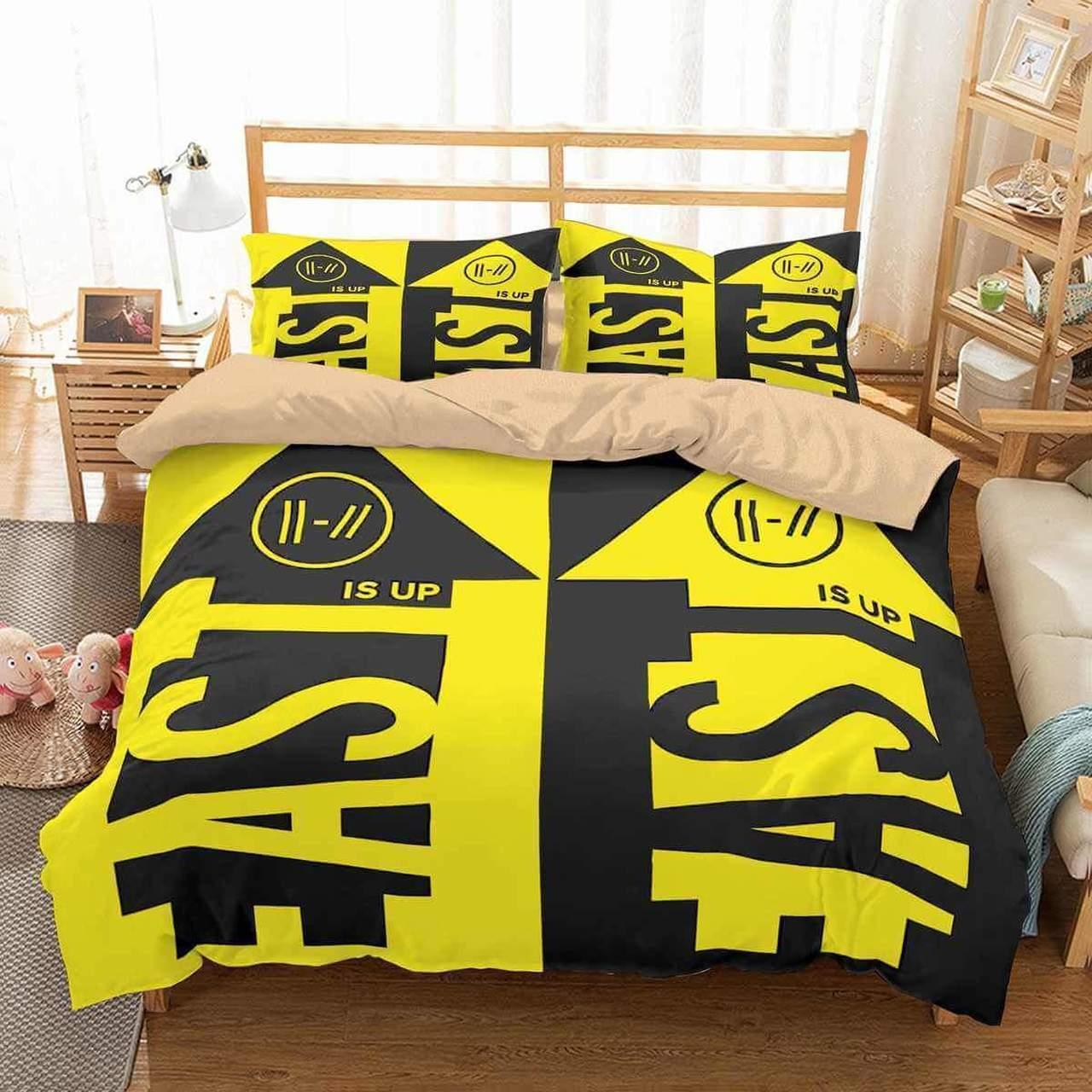 Yellow And Black Style Twenty One Pilots Bedding Set