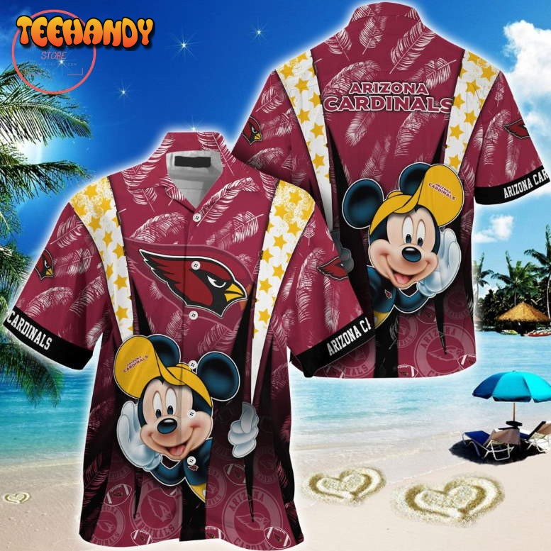 Arizona Cardinals Mickey Mouse Hawaiian Shirt