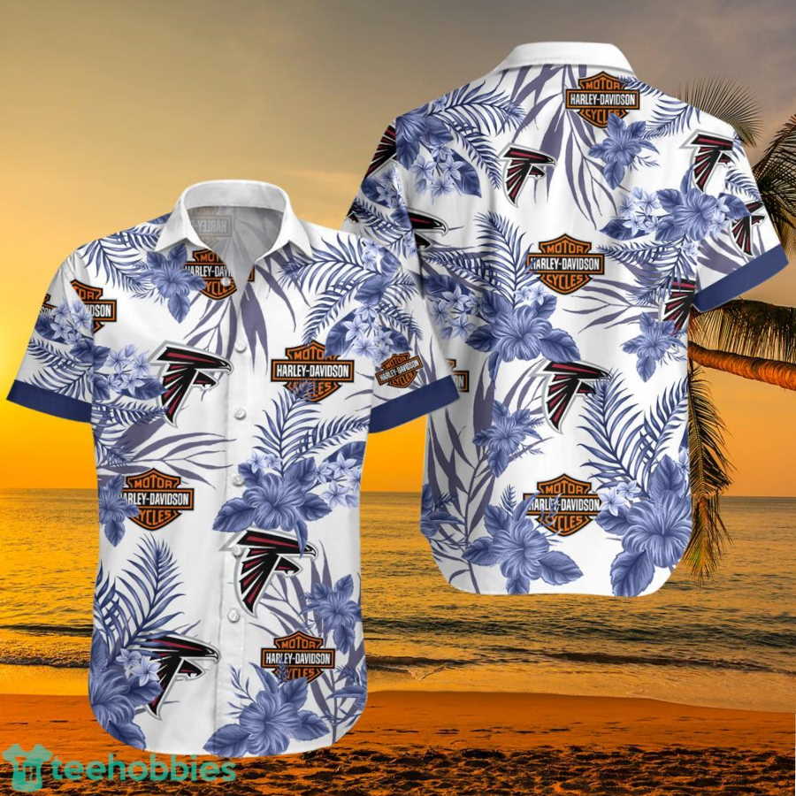 Atlanta Falcons NFL Harley Davidson Tropical Hawaiian Shirt