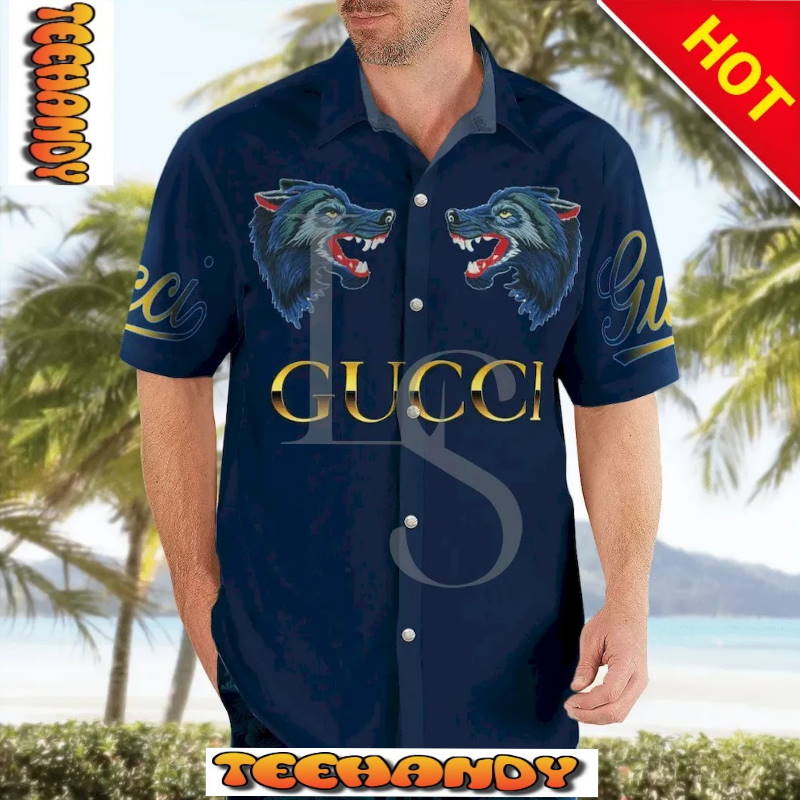 Gucci Wolf Luxury Brand Premium Hawaii Shirt