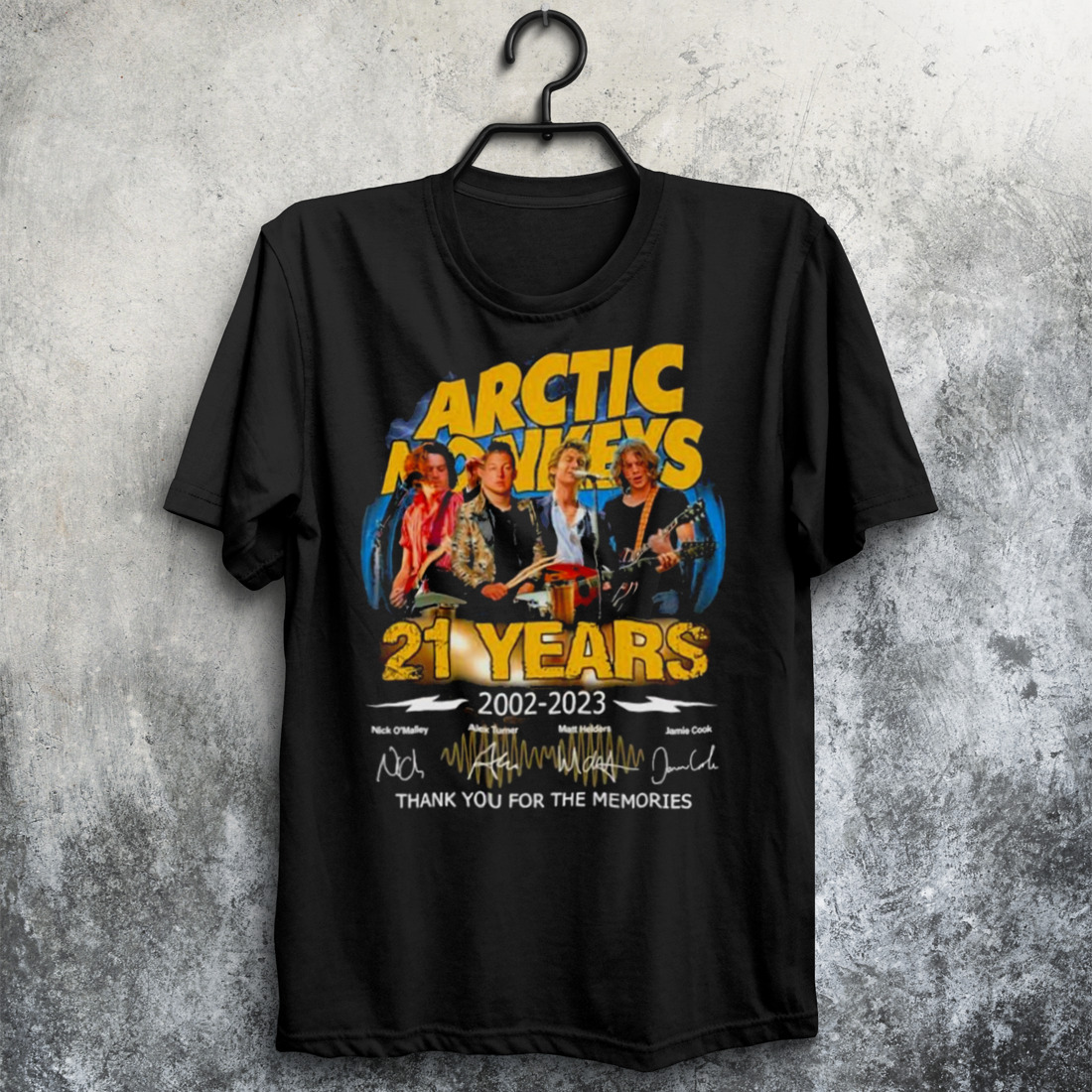 Arctic Monkeys 21 Years 2002-2023 Thank You For The Memories Signatures Shirt