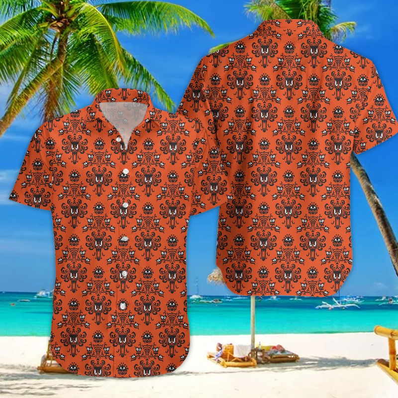Haunted Mansion Funny Beach Trip Family Summer Button Up Hawaiian Shirt