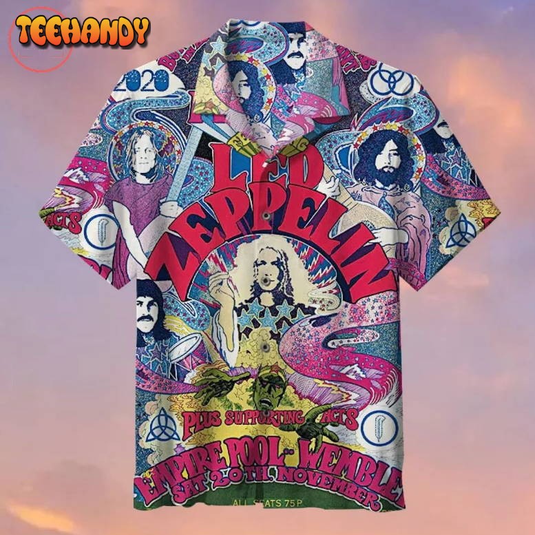 Led Zeppelin Creative Printing Hawaiian Shirt