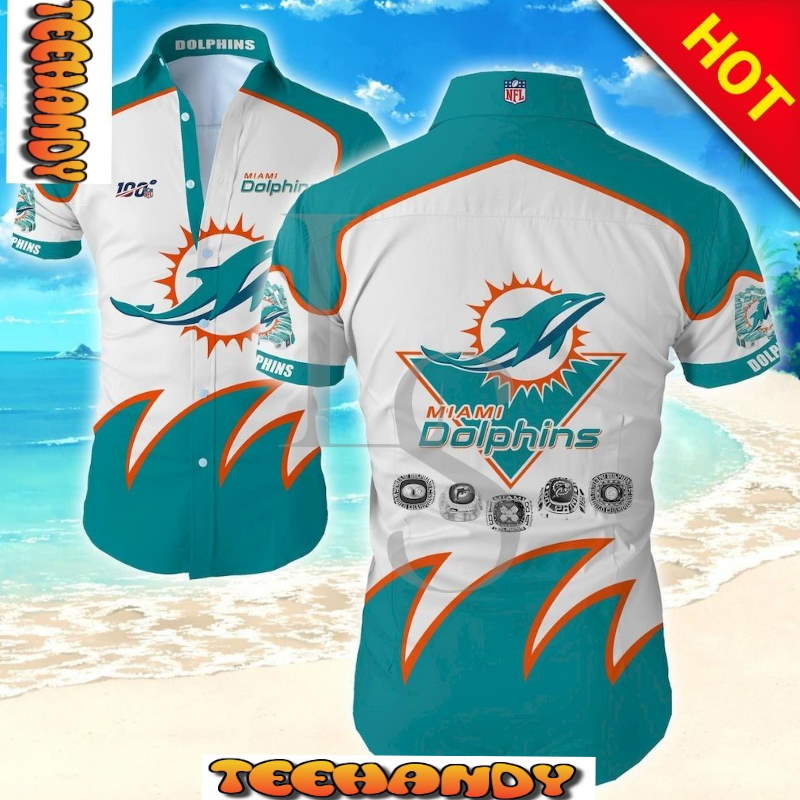 Miami Dolphins 100Th Anniversary Hawaiian Shirt
