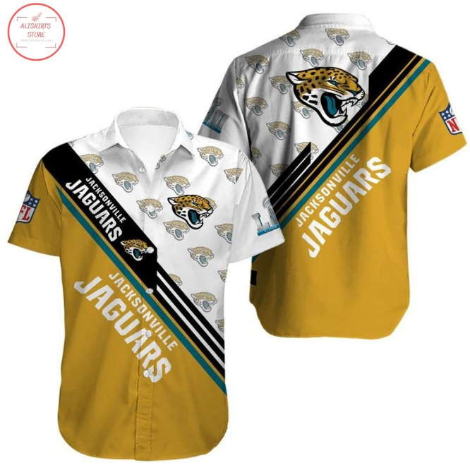 NFL Jacksonville Jaguars Hawaiian Shirt Custom Name Teal Flower Gold -  Ingenious Gifts Your Whole Family