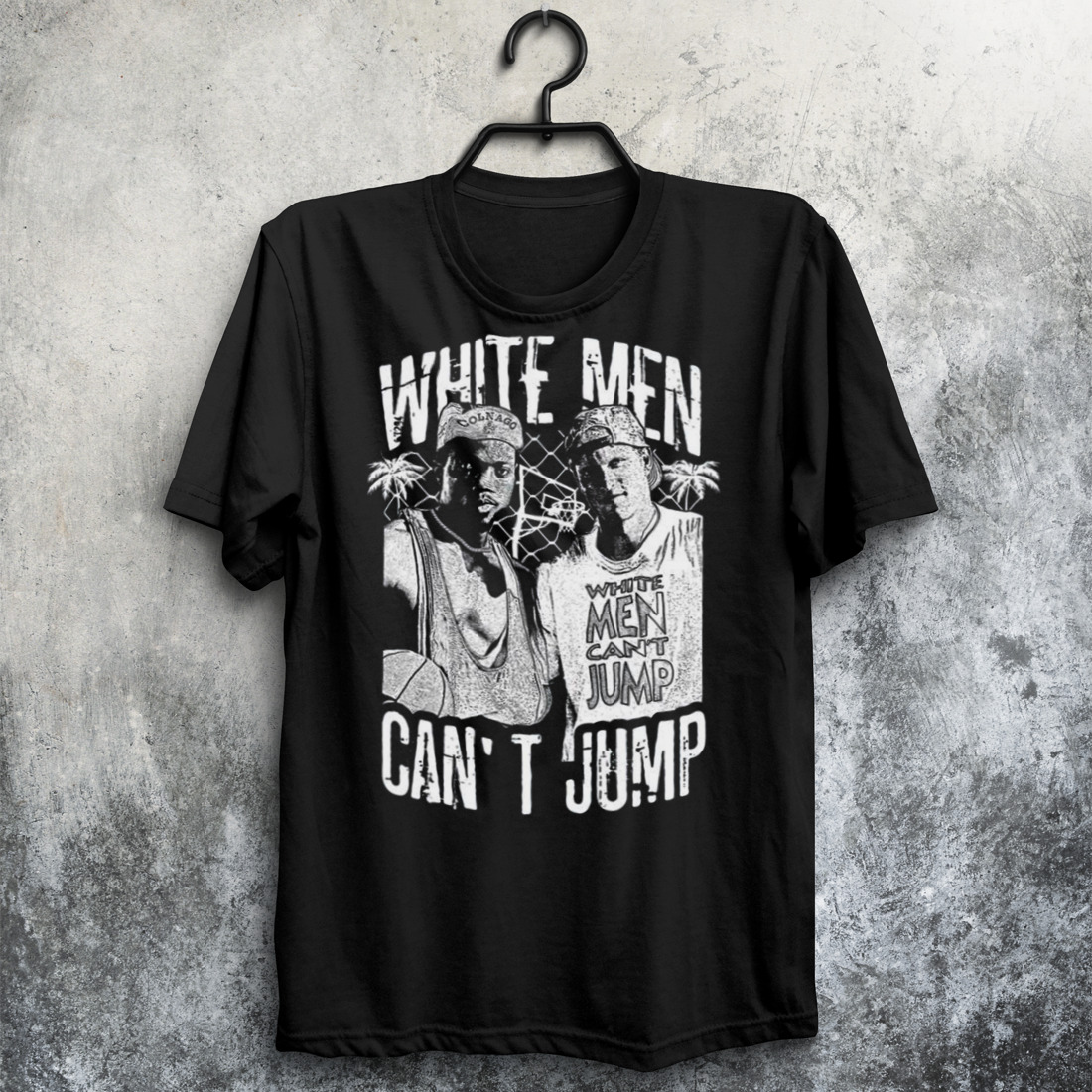 White Collage Design White Men Can’t Jump shirt