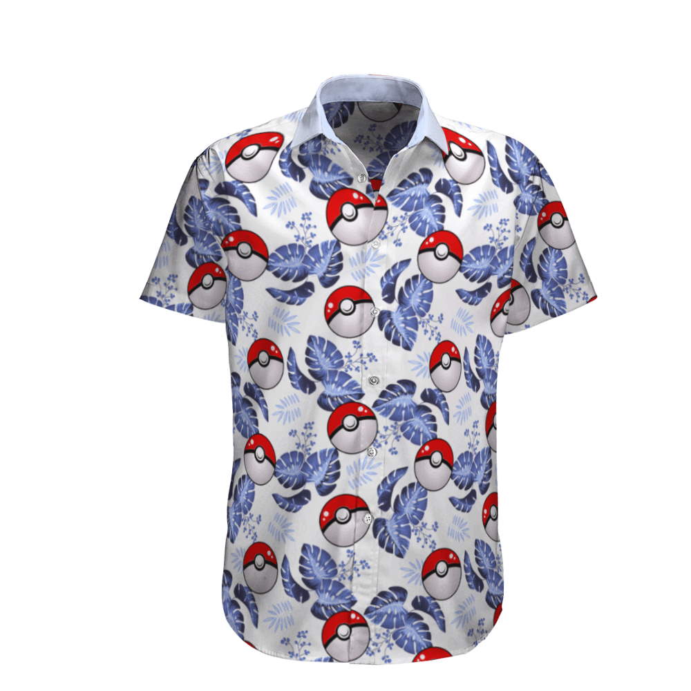 Pokemon Ball Tropical Beach Hawaiian Shirt