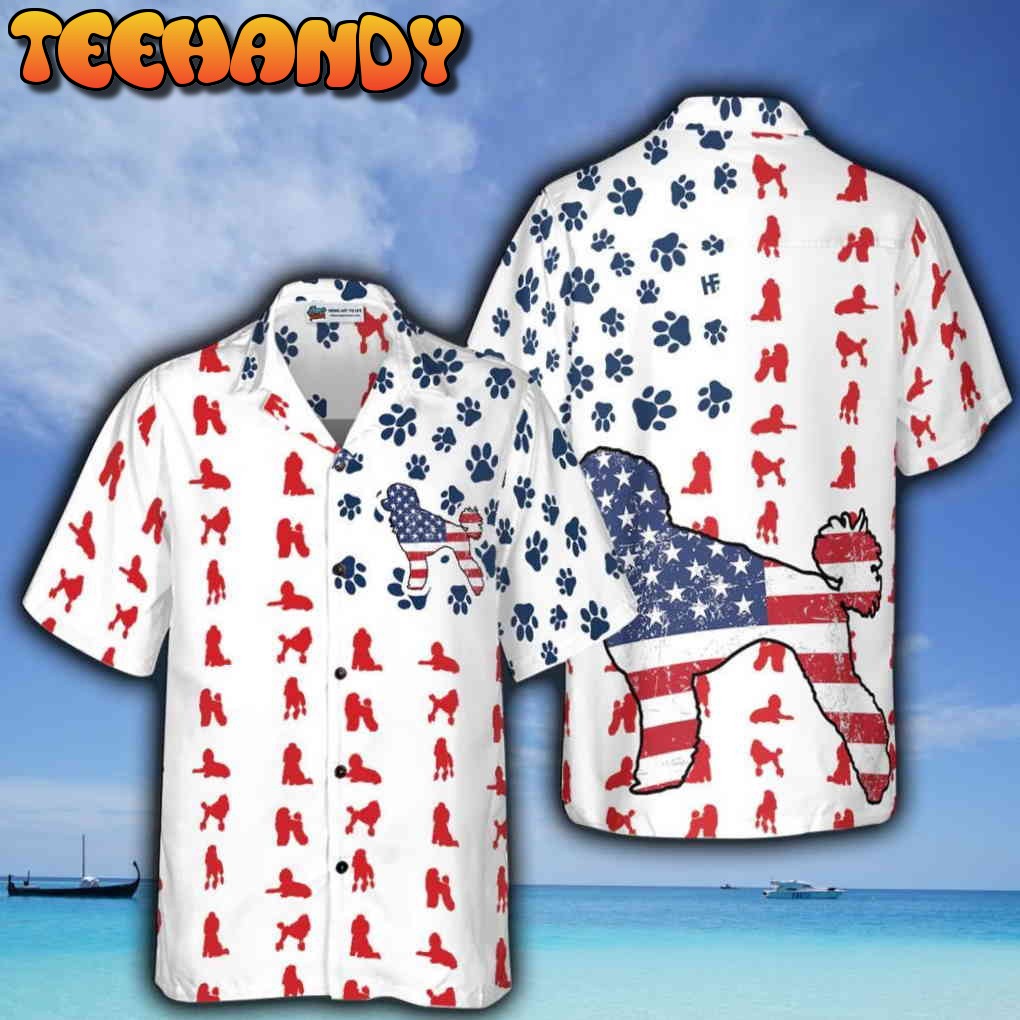 Poodles American Flag Hawaiian Shirt