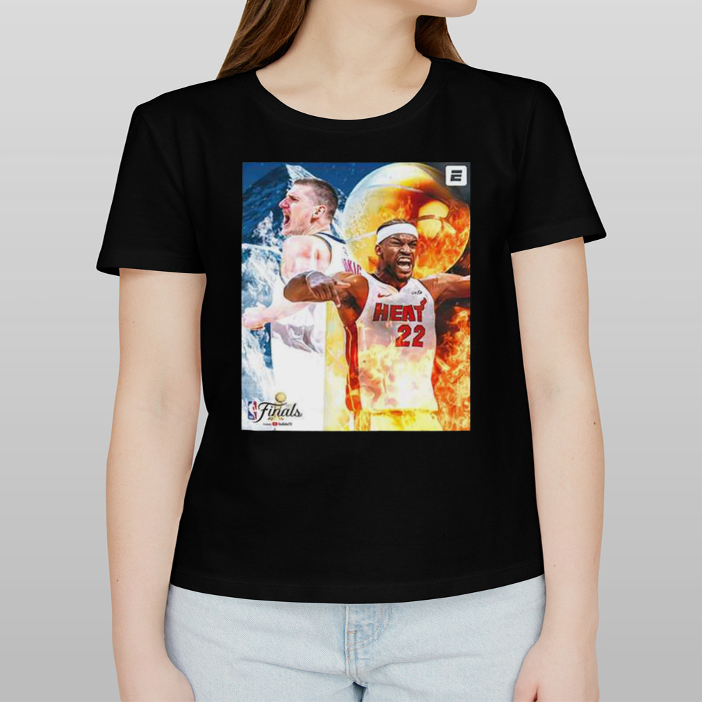 Jimmy Butler VS Nikola Jokic Denver Nuggets And Miami Heat 2023 NBA Finals  T-Shirt - Binteez