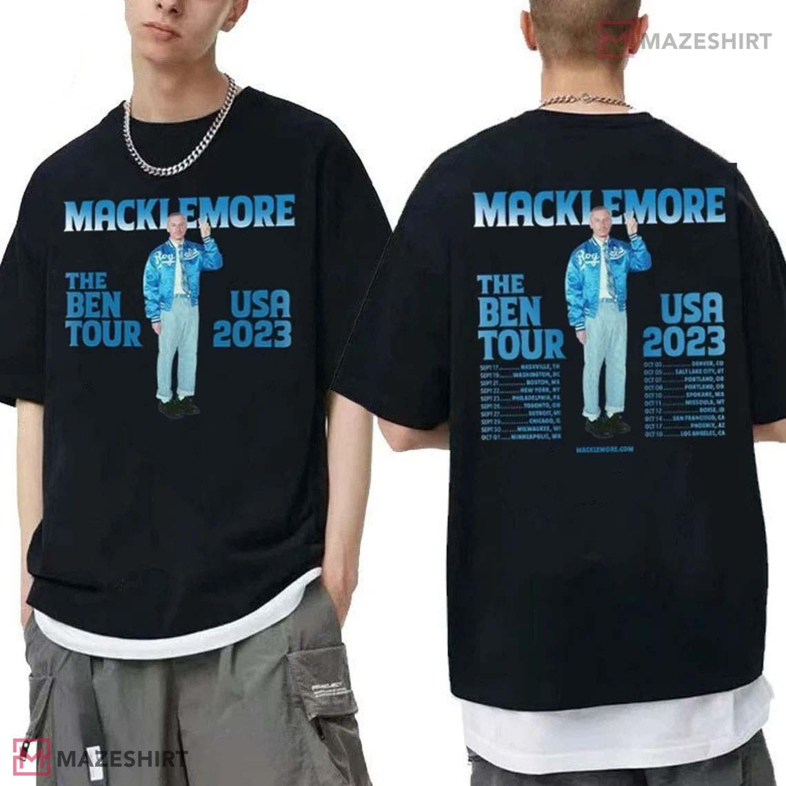 Macklemore The Ben Tour 2023 Double Sided T-Shirt