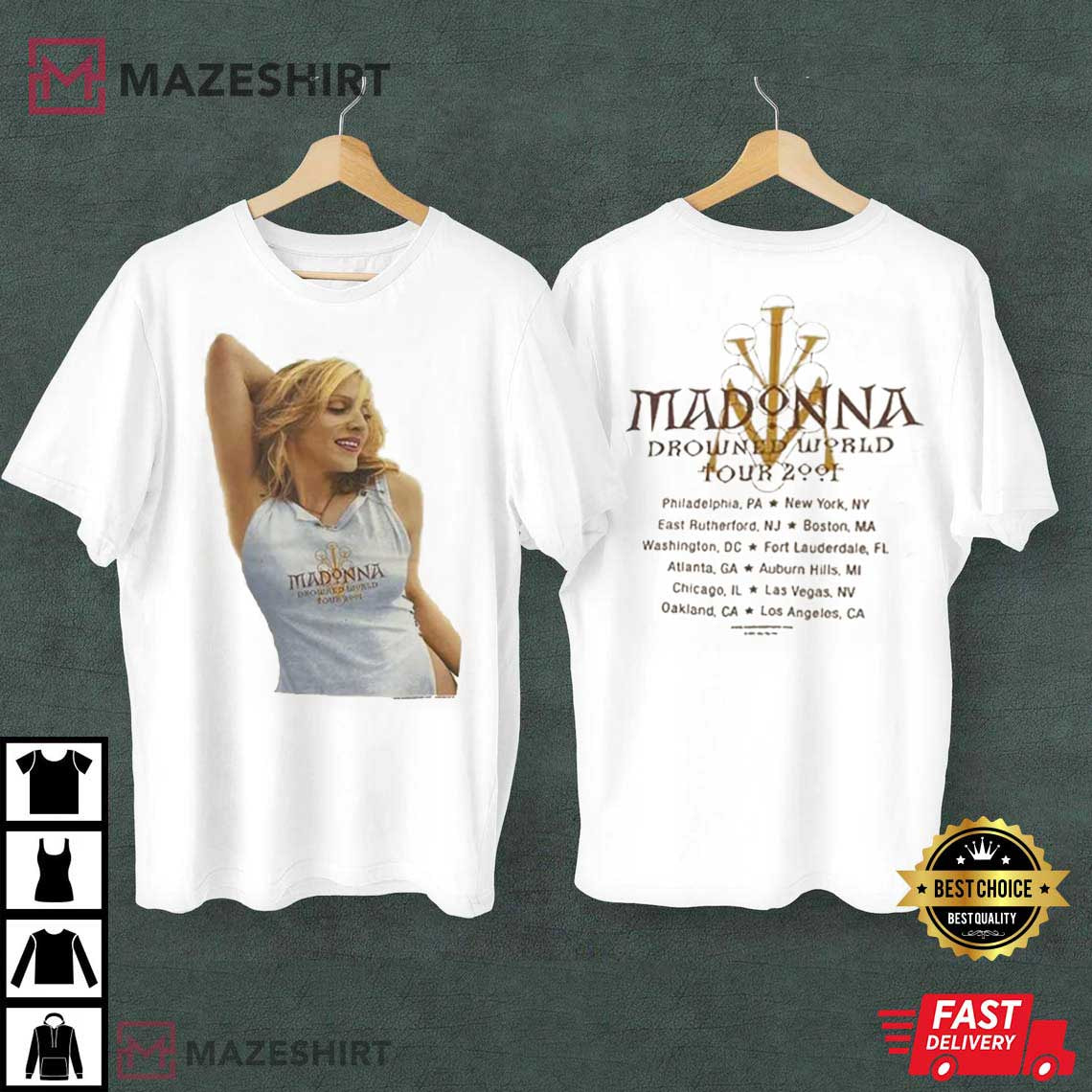 Madonna Drowned World Tour 2001 Gift For Fan T-Shirt