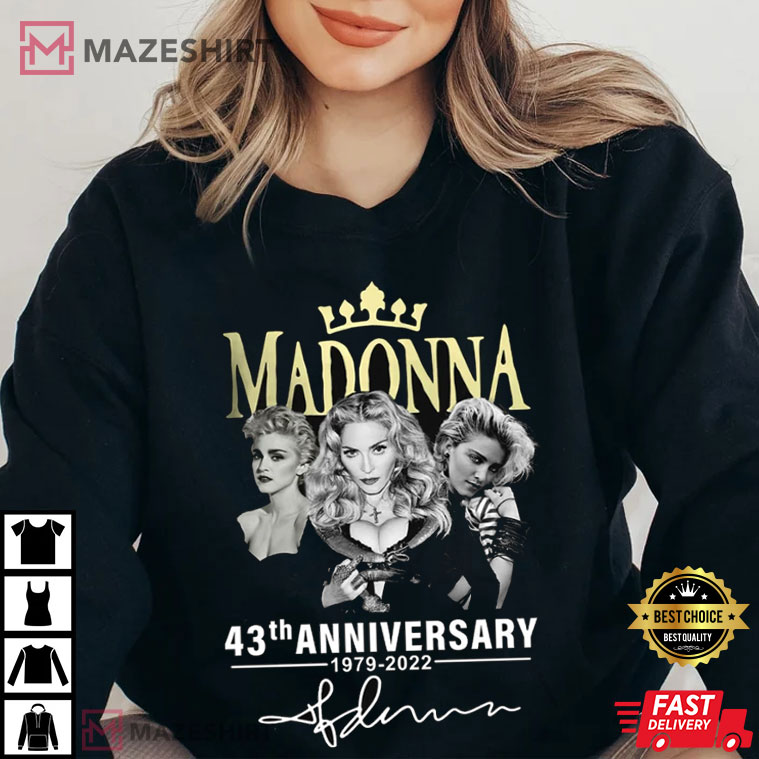 Madonna Queen Of Pop 43th Anniversary Signature T-Shirt