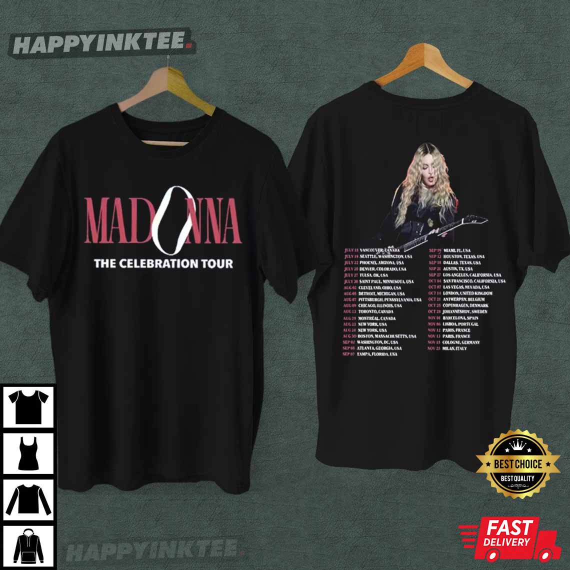 Madonna Queen Of Pop The Celebration Tour 2023 T-Shirt - Bring Your Ideas, Thoughts And Imaginations Into Reality Today