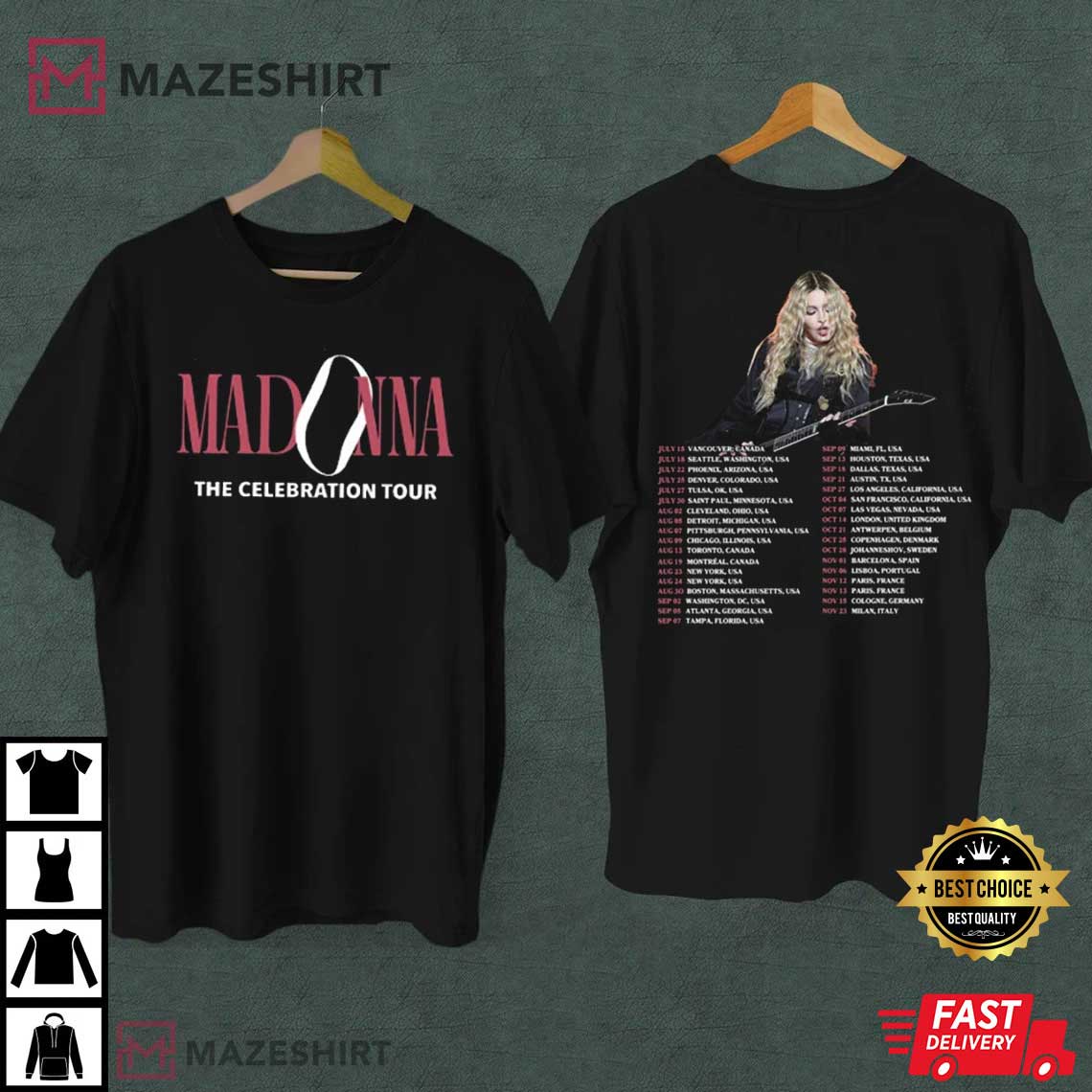 Madonna The Celebration Tour 2023 Pray For Queen Of Pop T-Shirt