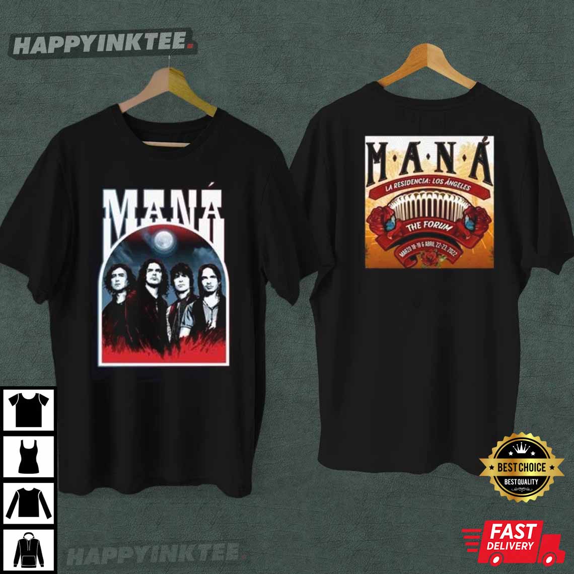 Mana La Residencia 2022 Concert Tour Merch T-Shirt