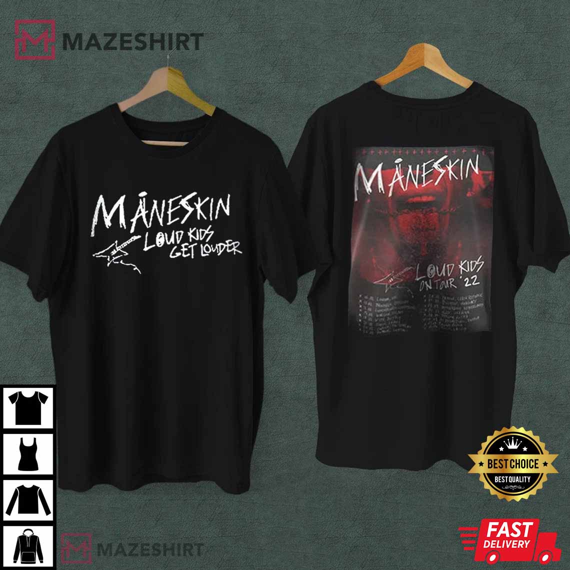 Maneskin Loud Kids On Tour 2022 Best T-Shirt