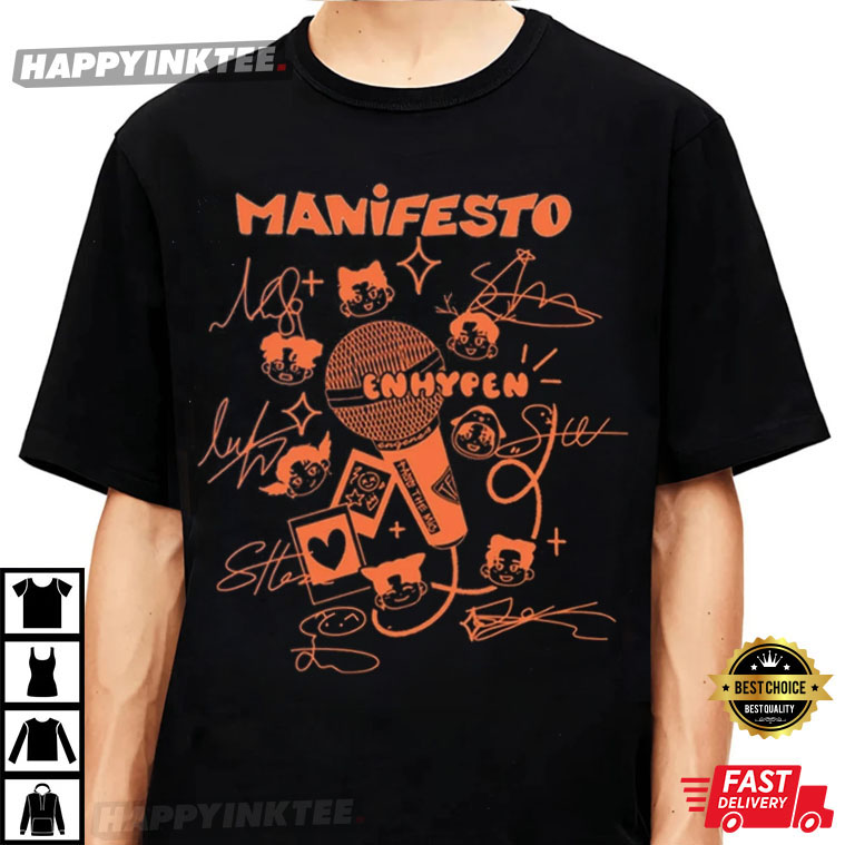 Manifesto World Tour Enhypen 2022 Signature T-Shirt