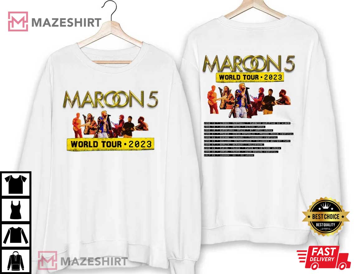 Maroon 5 World Tour 2023 Gift For Fan Best T-Shirt