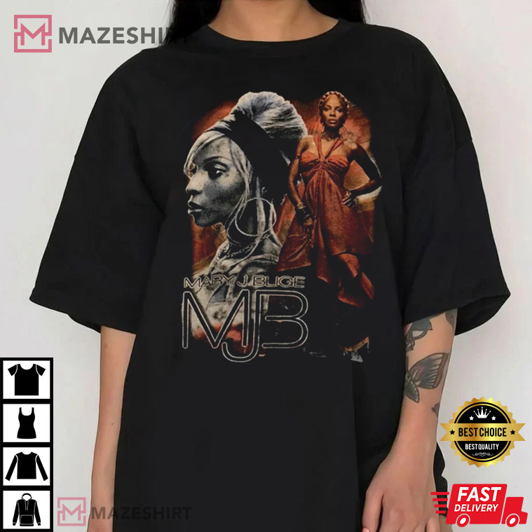 Mary J Blige Singer Portrait Gift For Fan T-Shirt