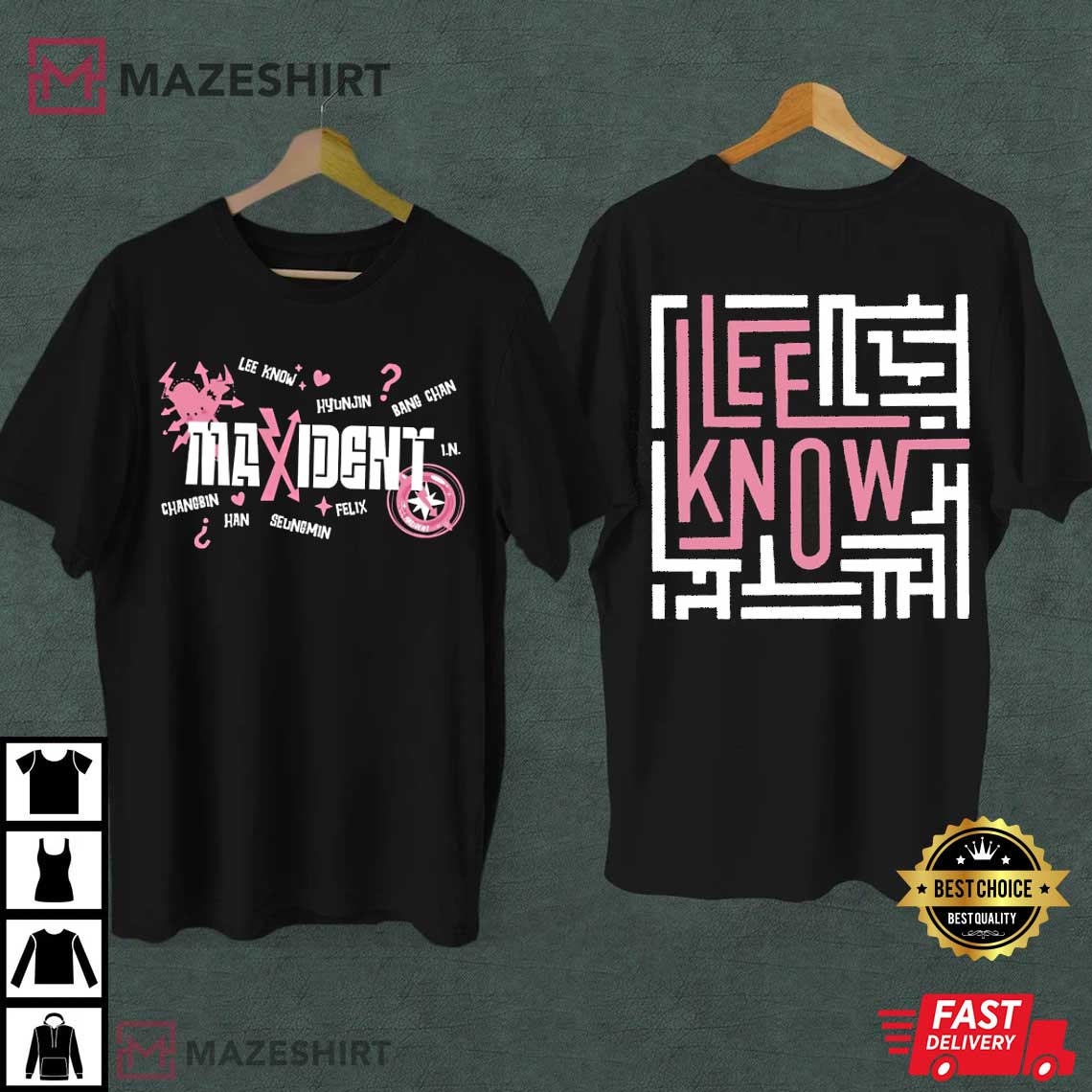 Maxident Stray Kids Two Side Best T-Shirt