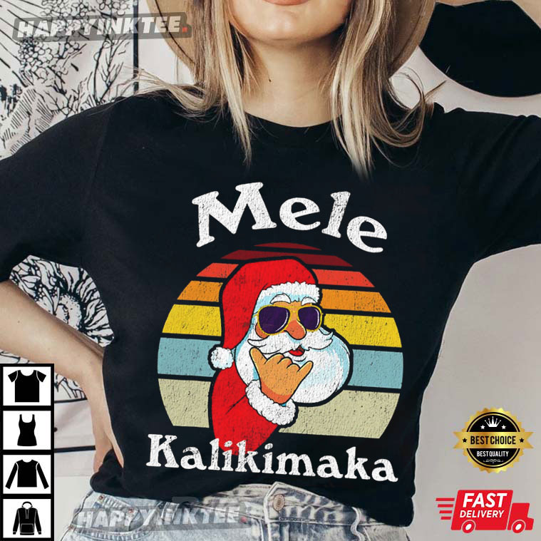 Mele Kalikimaka Christmas Santa Shaka Hawaii Best T-Shirt