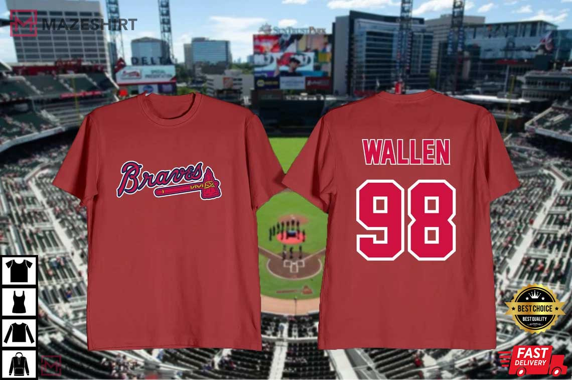 Morgan Wallen '98 Braves Baseball Jersey Gift For Fans Men