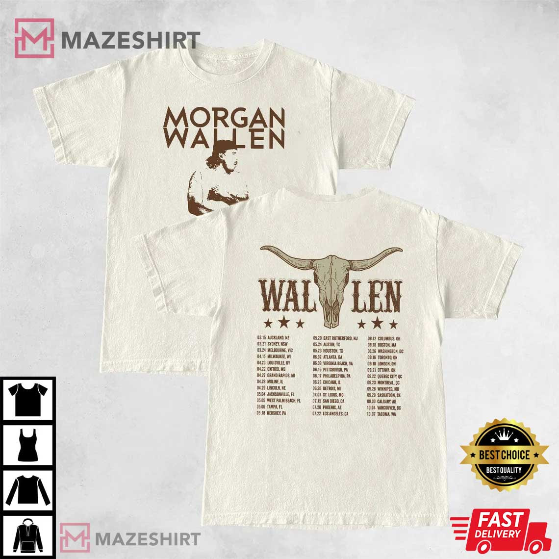 Vintage Morgan Wallen Western Country Music T-Shirt