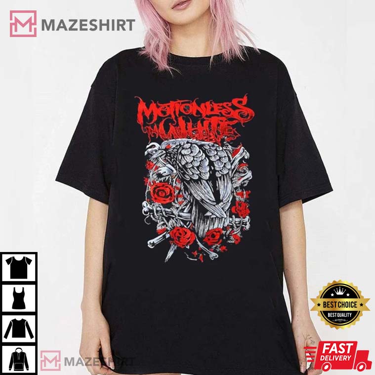 Motionless In White Band Creatures Black Birds Rose Best T-Shirt