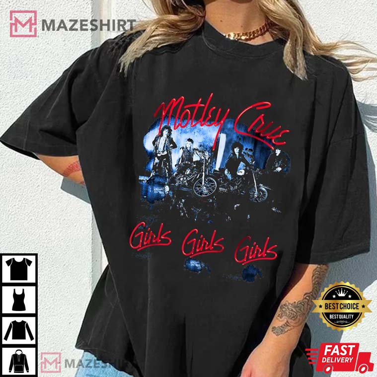 Mötley Crüe Girls Girls Girls Tracklist T-Shirt