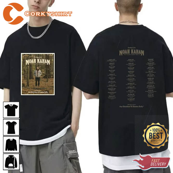 Noah Kahan 2023 Tour 2Side Pop Music T-Shirt