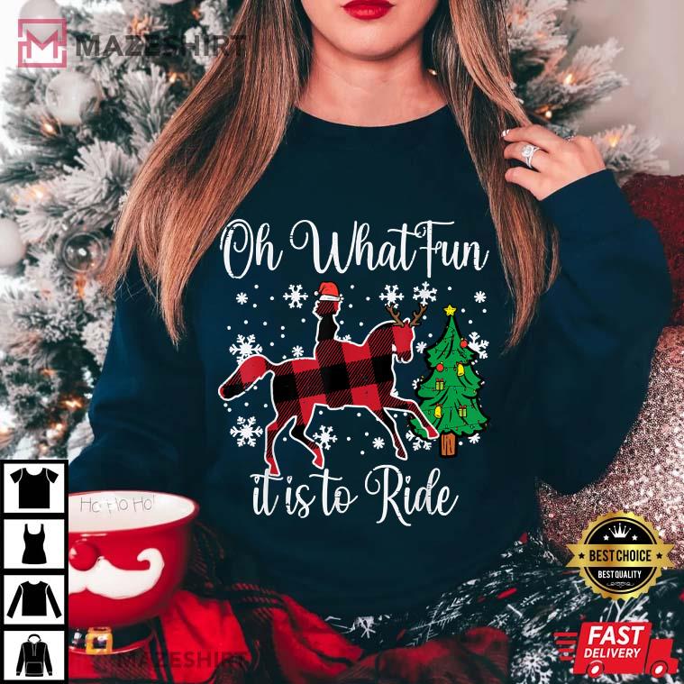 Oh What Fun It Is To Ride Of Jingle Bells' Lyrics T-shirt