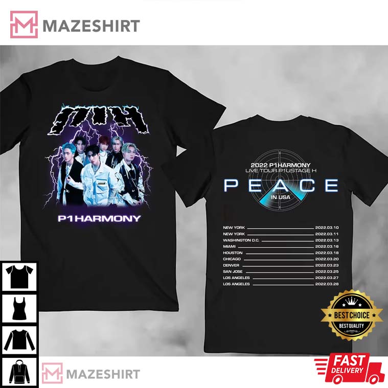 P1Harmony Peace US Tour 2022 T-Shirt